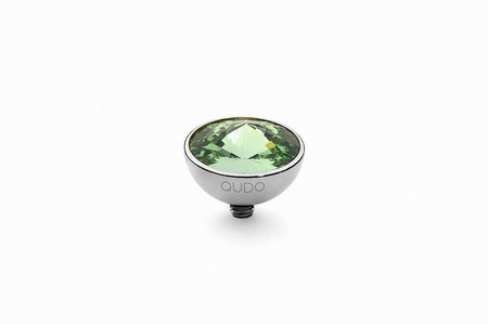 Qudo Silver Topper Bottone 11.5mm - Peridot